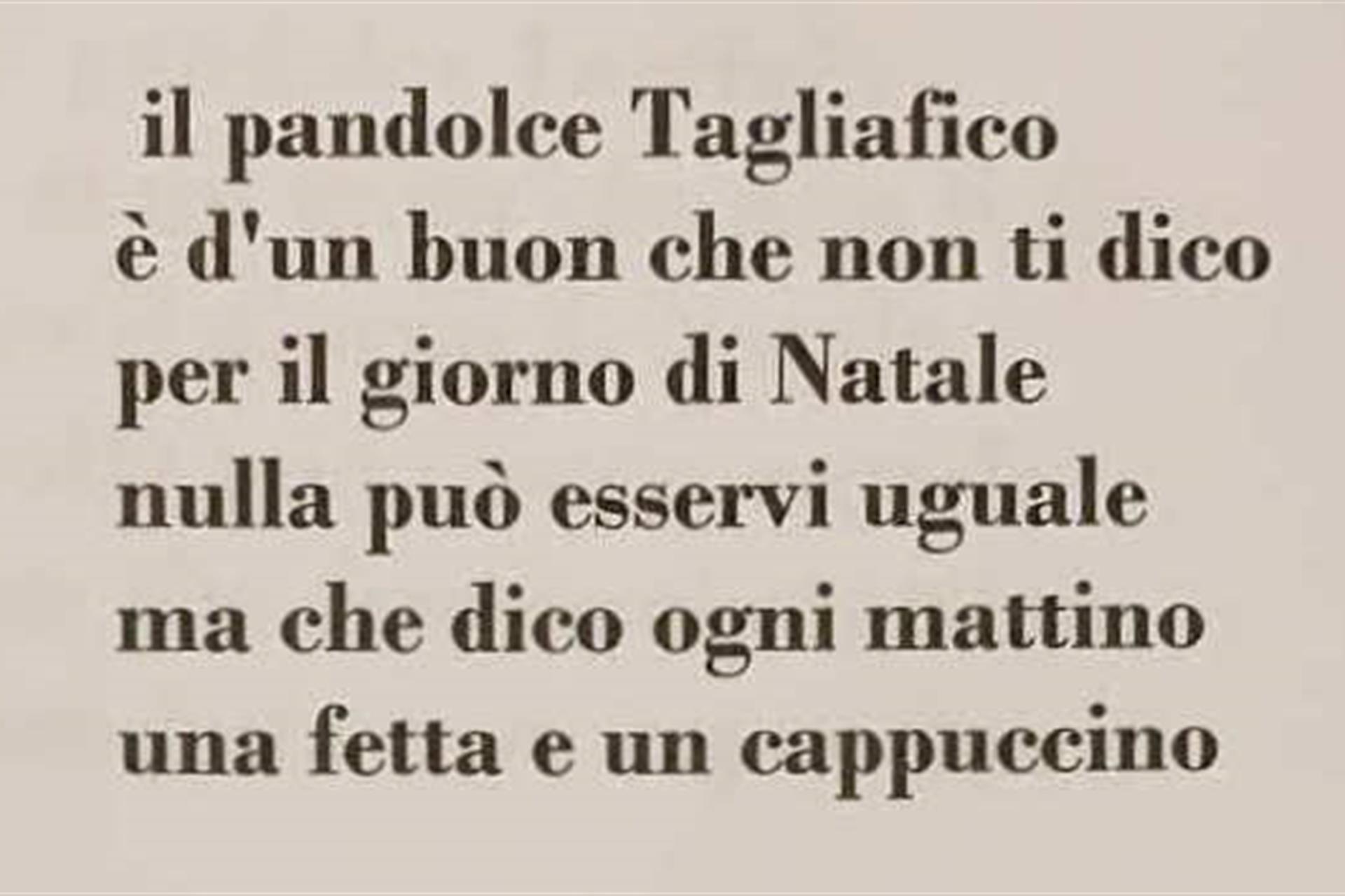 Poesie Di Natale In Genovese.La Bella Poesia Di Un Cliente Sul Pandolce Tagliafico